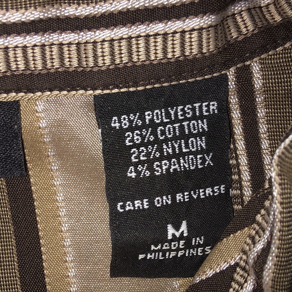MUST GO PRICING New York & Co Stretch Brown Collared Button Down Long Sleeve M - Picture 5 of 8